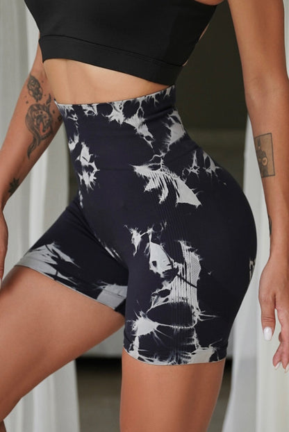 Tie Dye Yoga Shorts Marble Gym Shorts Women Push Up Sports Shorts Fitness Tights Breathable High Waist Booty Shorts The Clothing Company Sydney