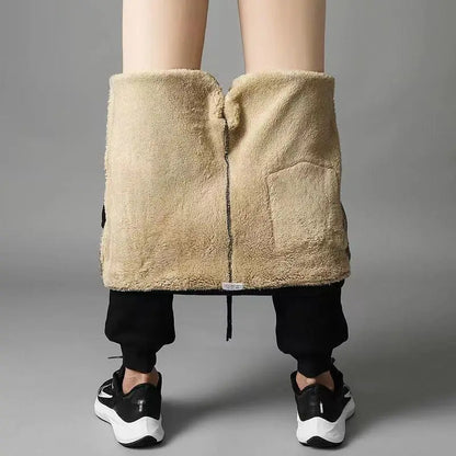 Winter \ Warm Casual Pants Men's Fitness Jogging Sweatpants Drawstring Bottoms Fleece Straight Trousers - The Clothing Company Sydney