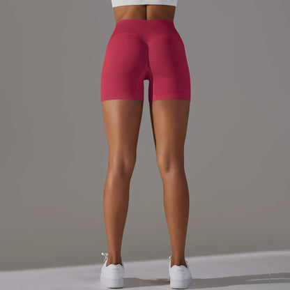 Crossover Waist Women Sport Shorts Yoga Shorts Gym Workout Running High Waist Yoga Shorts Push Up Hip Seamless Fitness Shorts The Clothing Company Sydney