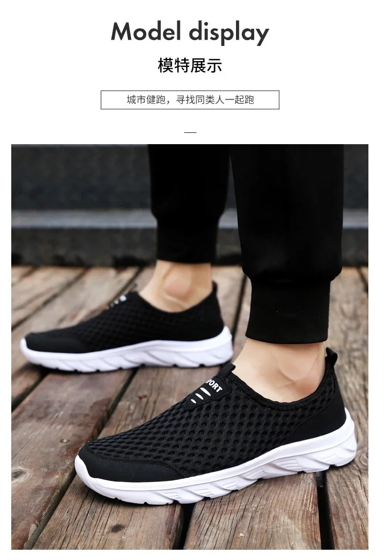 Lightweight Casual Breathable Slip on Male Casual Sneakers Anti-slip Men's Flats Outdoor Walking Shoes - The Clothing Company Sydney