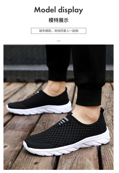 Lightweight Casual Breathable Slip on Male Casual Sneakers Anti-slip Men's Flats Outdoor Walking Shoes - The Clothing Company Sydney