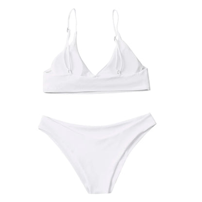 2 Piece Women's Push Up High Cut Bikini Set Two Piece Low Waist Swimsuit Fashion Swimming Set With Chest Pad Swimwear - The Clothing Company Sydney