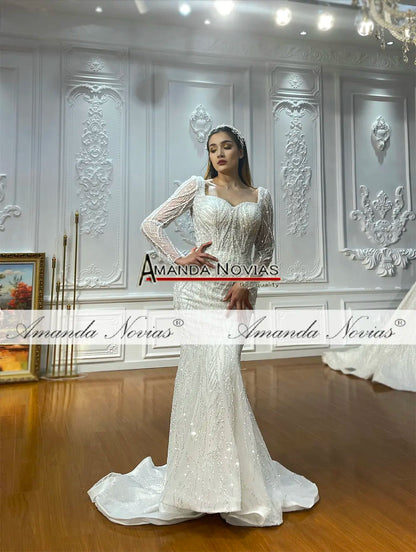 Mermaid Beading Lace Wedding Bridal Dress - The Clothing Company Sydney