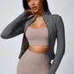 Women's Zipper Turtleneck Sports Long-Sleeve Sports Top, Gym Wear Ladies' Sportswear for Indoor Outdoor Jacket The Clothing Company Sydney