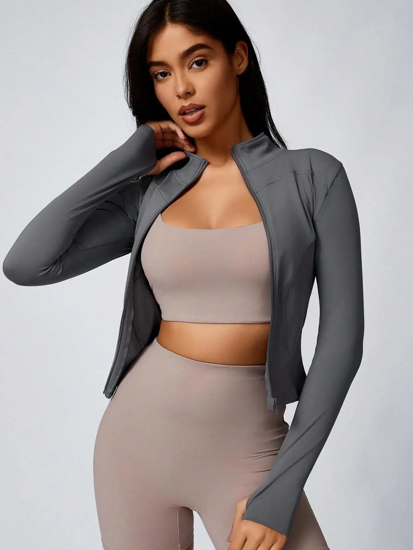 Women's Zipper Turtleneck Sports Long-Sleeve Sports Top, Gym Wear Ladies' Sportswear for Indoor Outdoor Jacket The Clothing Company Sydney