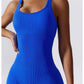 Women's Yoga Rompers One Piece Seamless Ribbed Jumpsuit Padded Sports Bra Romper Fashion Fitness Sportwear The Clothing Company Sydney