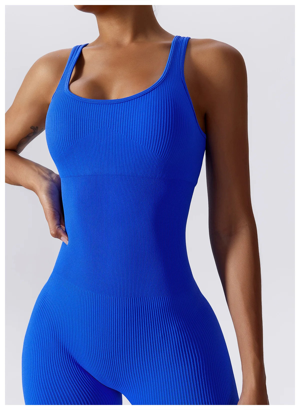 Women's Yoga Rompers One Piece Seamless Ribbed Jumpsuit Padded Sports Bra Romper Fashion Fitness Sportwear The Clothing Company Sydney