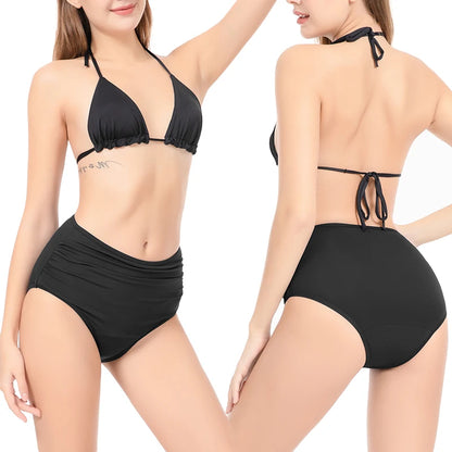 4-Layer Leak Proof Period Swimwear Bikini Bottoms Absorbent Beachwear Panties Plus Size Menstrual Swimsuit - The Clothing Company Sydney