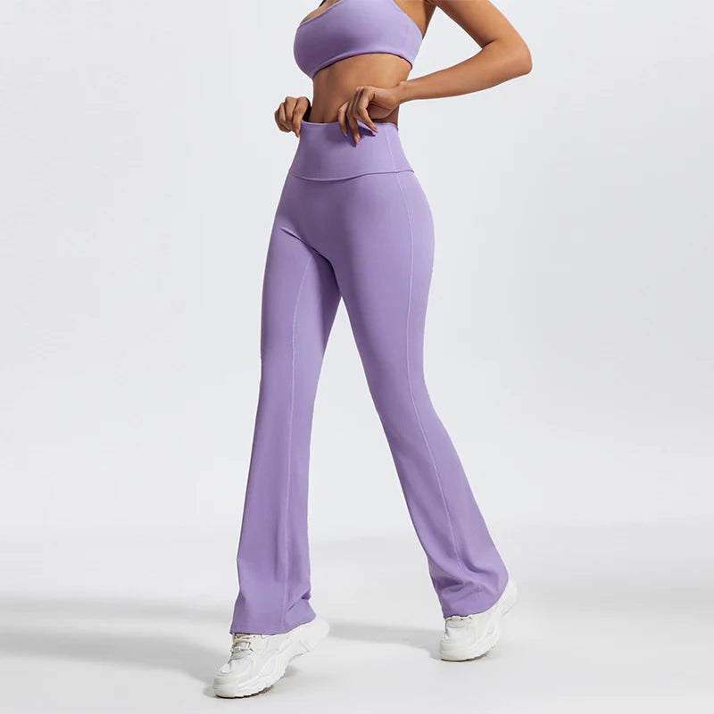 2 Piece Sports Suit Women Half Zipper Long Sleeves Slim Yoga Set Flared Activewear Gym Workout Sportswear The Clothing Company Sydney