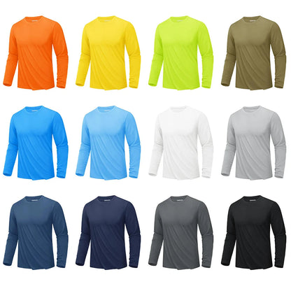 UPF 80+ Sun Protection T-shirts Men's Quick Dry Long Sleeve Athlectic T Shirts Performance Sports T-shirts Rash Guard The Clothing Company Sydney
