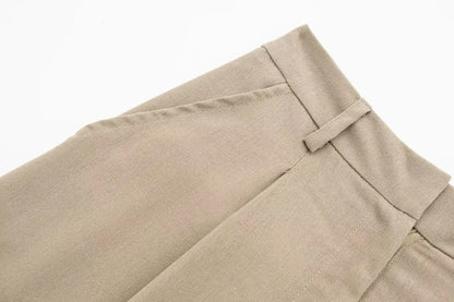 2 Piece Women's Suit Button V Neck Waistcoats Elegant Vest Top Zipper High Waist Slim Pants Shorts Summer Female Streetwear - The Clothing Company Sydney