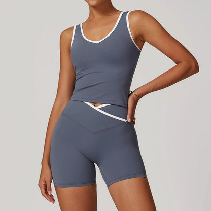 2 Piece Yoga Set Women's Workout Outfits Fitness Sportswear Gym Tracksuit High Waist Leggings Sports Bra Athletic Wear The Clothing Company Sydney