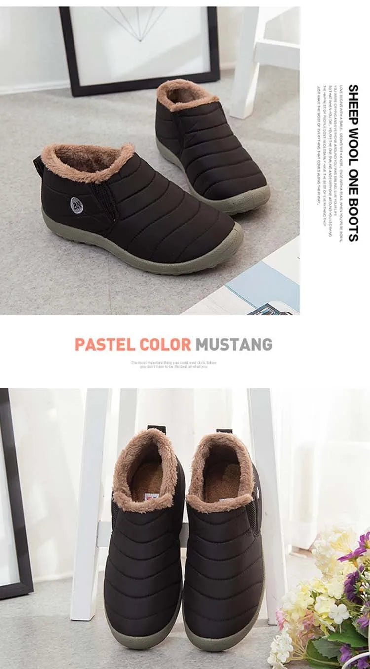 Men's Boots Snow Hiking Winter Boots For Men Outdoor Men Shoes Platform Work Shoes Footwear - The Clothing Company Sydney