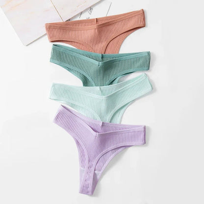 10 Piece Women's Panties Cotton Striped Underwear Sports Thongs Lingerie Soft Comfortable G-Strings Hot T-Backs The Clothing Company Sydney