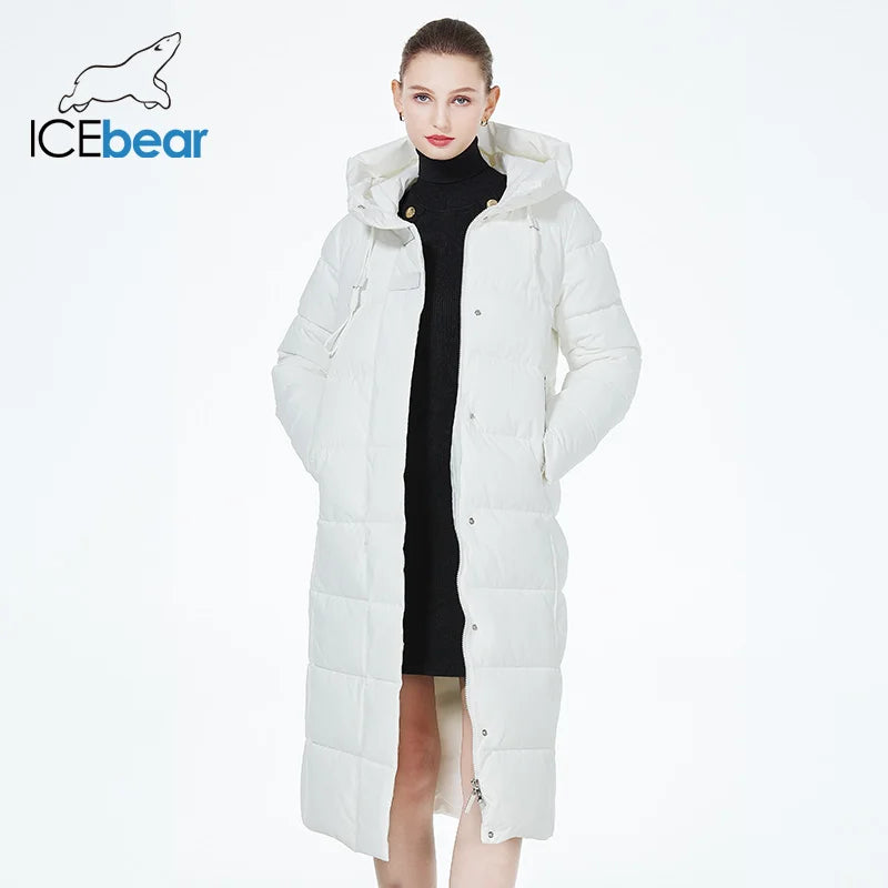 Maxi Long quilted coat elegant thick cotton jacket winter women's Outerwear with hood The Clothing Company Sydney