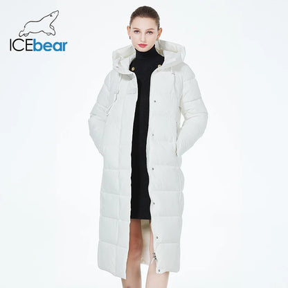 Maxi Long quilted coat elegant thick cotton jacket winter women's Outerwear with hood The Clothing Company Sydney