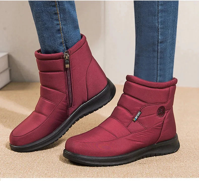 Women Ankle Low Heels Snow Boots Winter Flat Shoes The Clothing Company Sydney