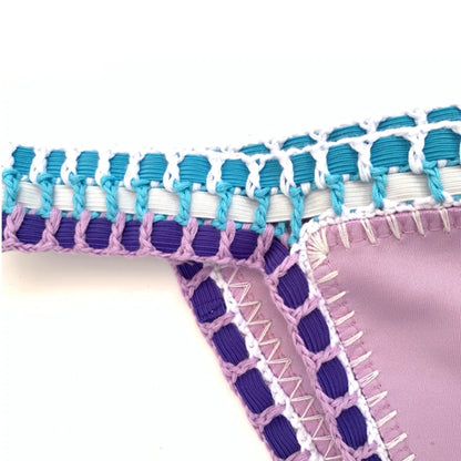 2 Piece Red Swimwear Green Bathing Suit Pink Swimsuit Handmade Navy Crochet Swimsuit Bikini Set - The Clothing Company Sydney