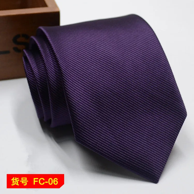 Men's Jacquard Ties – 7-8cm Floral & Solid Neckties The Clothing Company Sydney