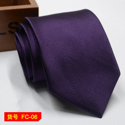 Men's Jacquard Ties – 7-8cm Floral & Solid Neckties The Clothing Company Sydney