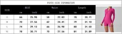Women's Jumpsuits One-Piece Suit Zipper Long Sleeve Gym Workout Clothes Fitness Bodysuit Sportswear Yoga Set - The Clothing Company Sydney
