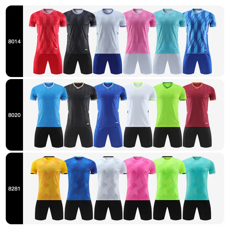 Adult Kids Customised Football Jerseys Soccer Uniform Mem Women Team Training Quick-Drying Sportswear  Futsal Tracksuit Outfit