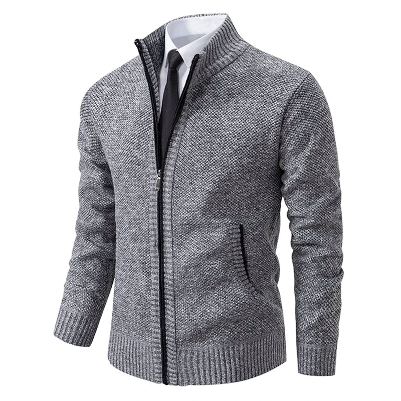 Men's Casual Stand Collar Sweater Zipper Cardigan The Clothing Company Sydney