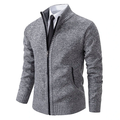 Men's Casual Stand Collar Sweater Zipper Cardigan The Clothing Company Sydney