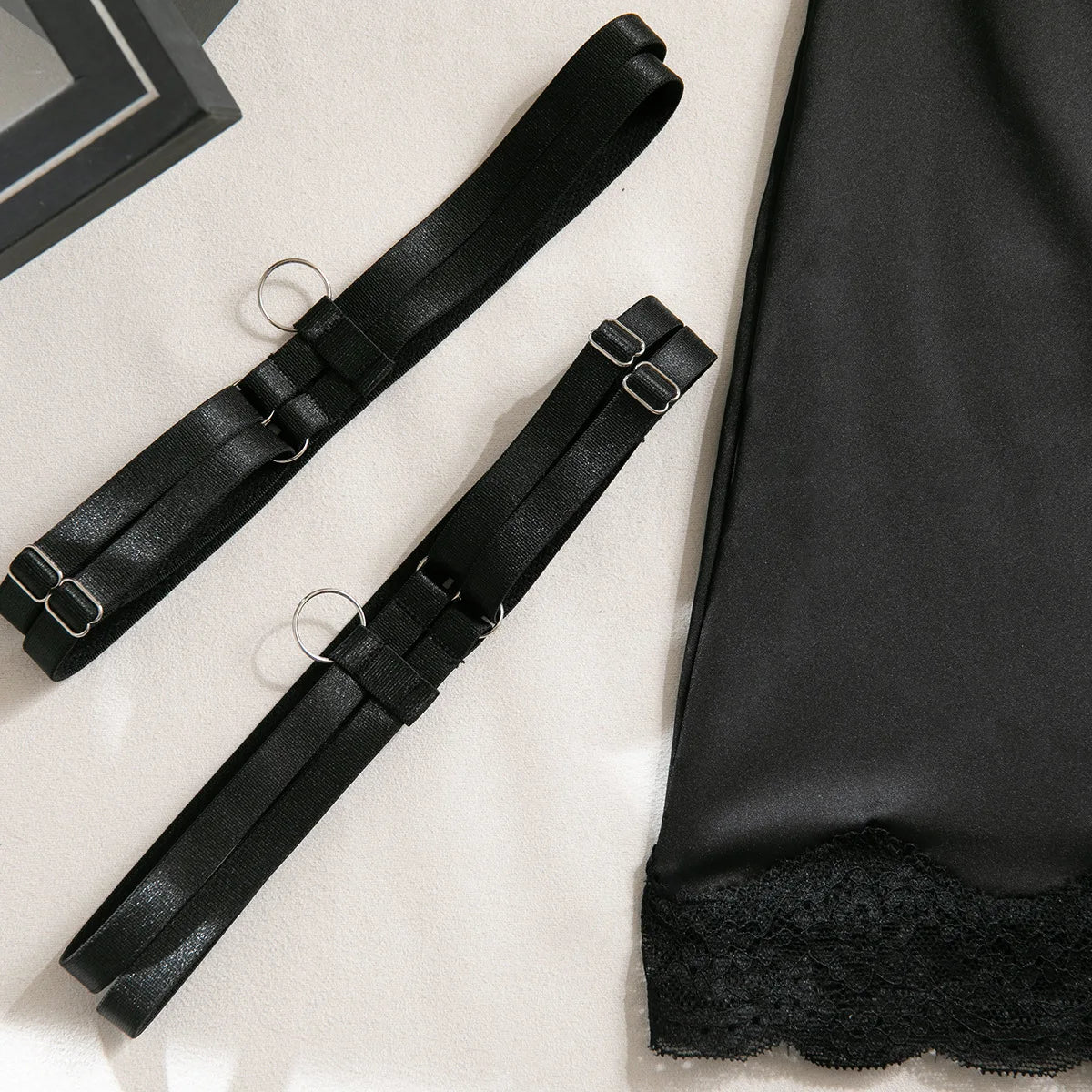 Lace Lingerie Halter Bra Heart g-String Thongs Garter Ensemble Exotic Underwear Set The Clothing Company Sydney