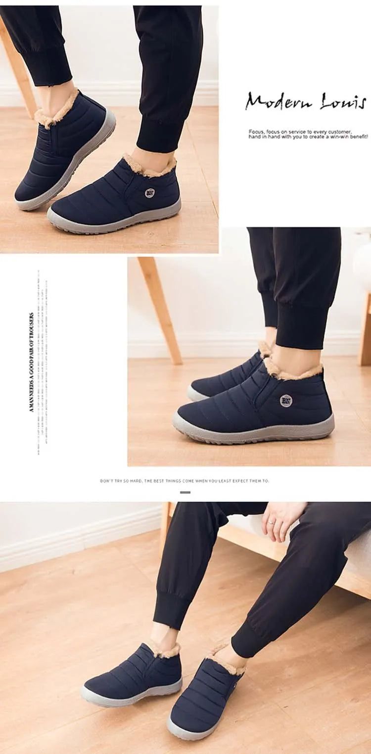 Men's Boots Snow Hiking Winter Boots For Men Outdoor Men Shoes Platform Work Shoes Footwear - The Clothing Company Sydney