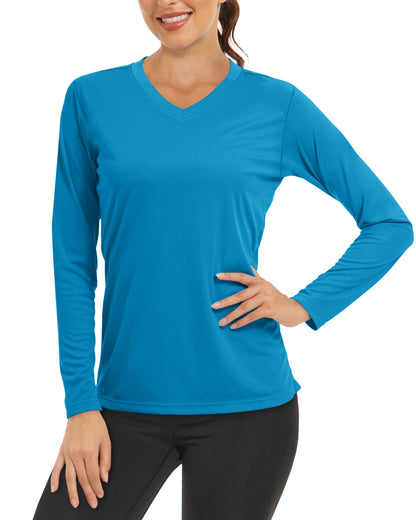 Summer Sun Protection Shirts UPF 50+ Womens Long Sleeve V Neck Shirts Lightweight Quick Dry Tee Shirts Outdoor Pullover The Clothing Company Sydney