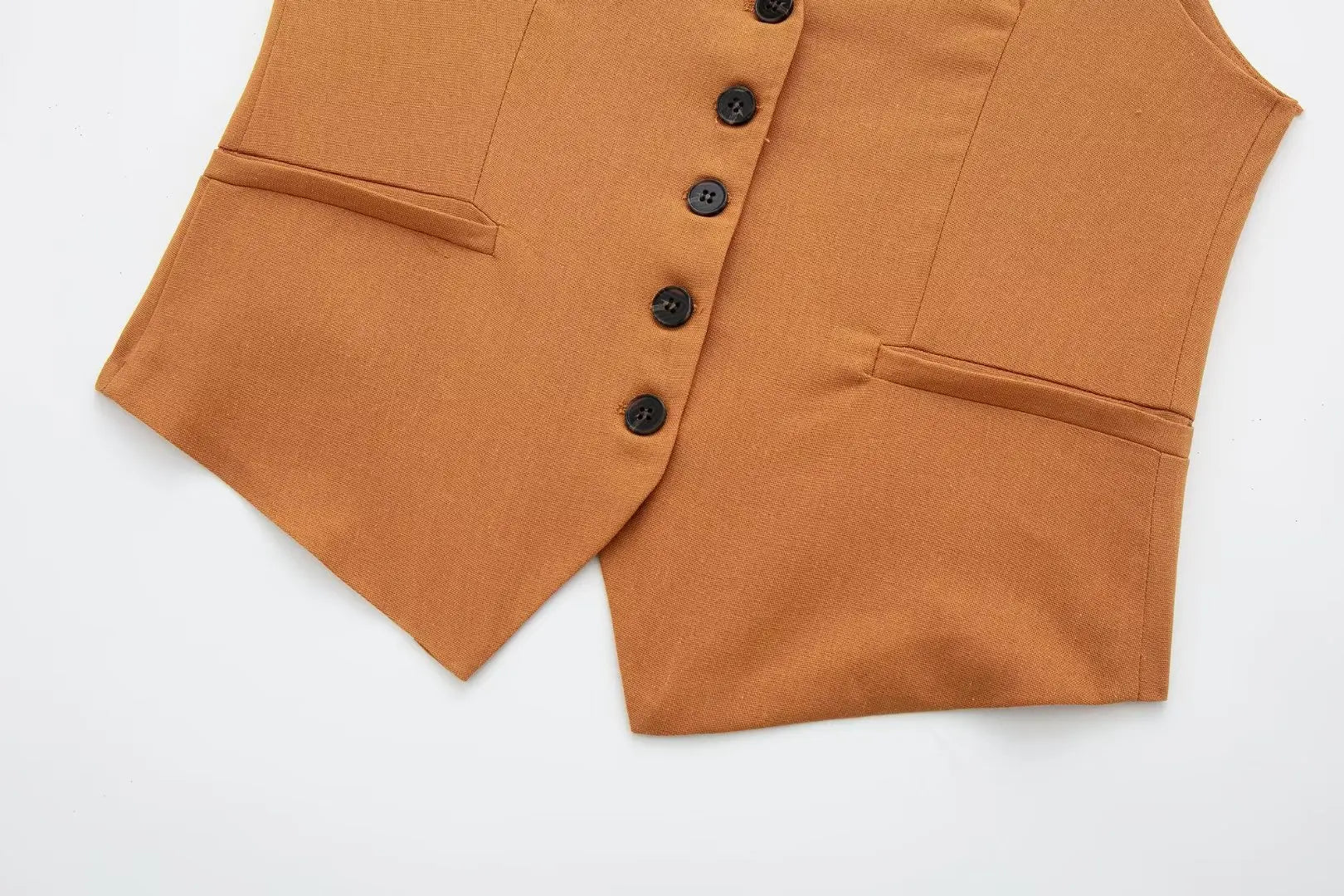 2 Piece Women's Suit Button V Neck Waistcoats Elegant Vest Top Zipper High Waist Slim Pants Shorts Summer Female Streetwear - The Clothing Company Sydney