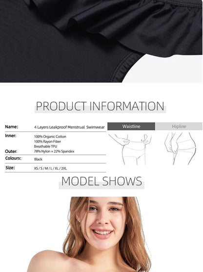 Women's Menstrual Absorbent Swimsuit Washable Bikini Designed for Menstrual Period Physiological Swimsuit The Clothing Company Sydney