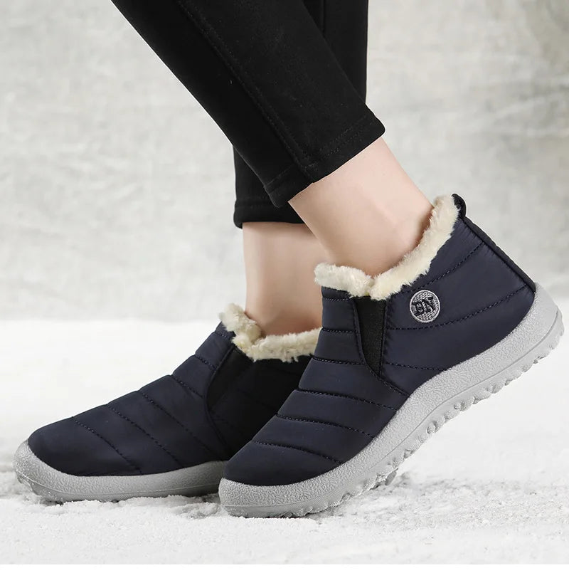 Men's Winter Ankle Boots – Slip-On Fur-Lined Waterproof Snow Shoes The Clothing Company Sydney