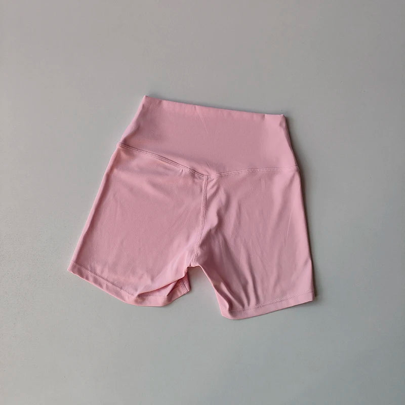 2 Piece Yoga Gym Set Halter Top Set Yoga High Waist Shorts Backless Tights Bra Vest Seamless Stretch Ribbed Shorts Set - The Clothing Company Sydney