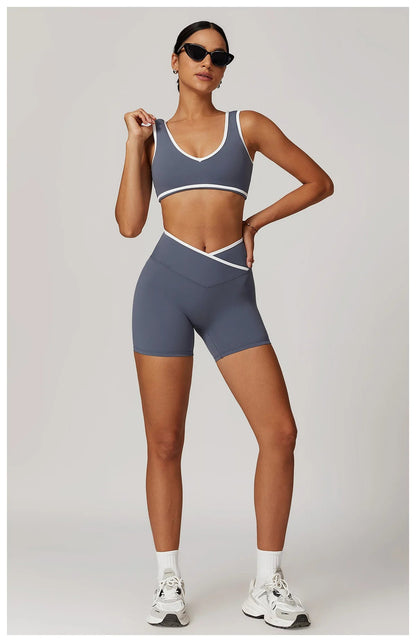 2 Piece Yoga Set Women's Workout Outfits Fitness Sportswear Gym Tracksuit High Waist Leggings Sports Bra Athletic Wear The Clothing Company Sydney