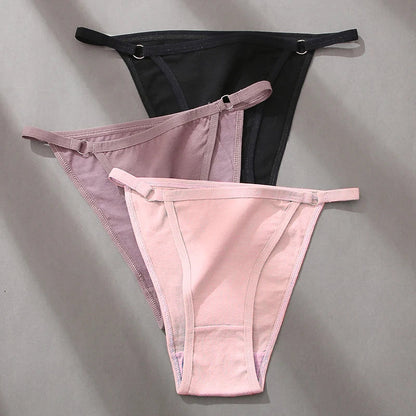 3 Pack Women's Cotton Panties Low Waist Bikini Briefs Ladies Underwear Soft Solid Underpants Lingerie The Clothing Company Sydney