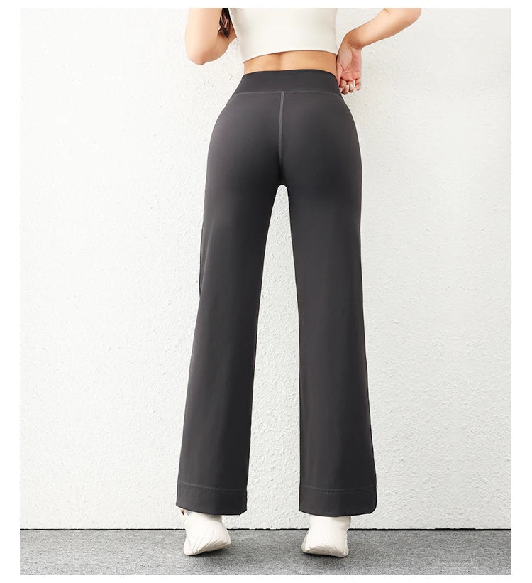 Women's Casual Loose Straight Running Sweatpants Wide Leg Drawstring Design With Side Pockets Leggings Yoga Pants The Clothing Company Sydney