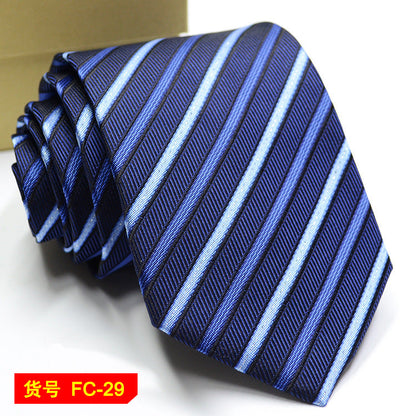 Men's Jacquard Ties – 7-8cm Floral & Solid Neckties The Clothing Company Sydney