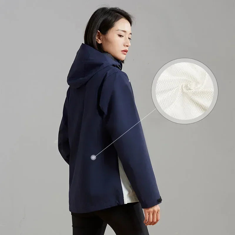 Women's Ski Suit Winter Waterproof Warm Hooded Windproof Raincoat Snow Pants Outdoor Snowboard Wear Set Skiing Overalls - The Clothing Company Sydney