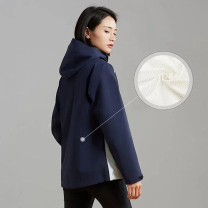 Women's Ski Suit Winter Waterproof Warm Hooded Windproof Raincoat Snow Pants Outdoor Snowboard Wear Set Skiing Overalls - The Clothing Company Sydney