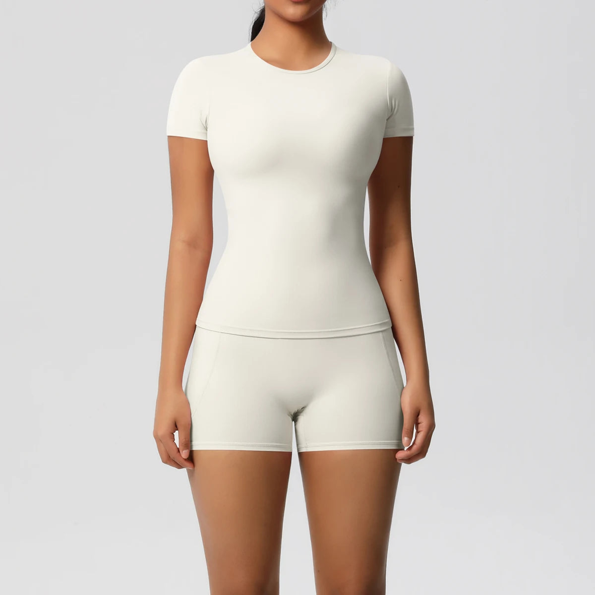 Workout Sportswear 2 Piece Piece Female Yoga Shirt Push Up Workout Clothes Outdoors Sport  High Waist  Fitness Sport Shorts - The Clothing Company Sydney