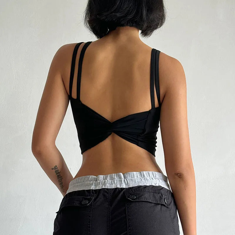Women's Sports Bras Fitness Top Lingerie, Push Up Fixed Pad Yoga Bra Knotted Back Running Vest Gym Tops The Clothing Company Sydney