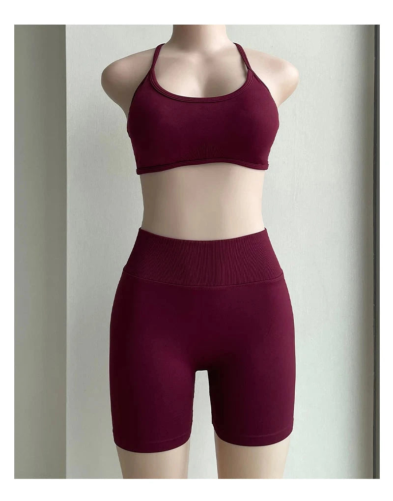 Solid Seamless Half Pants Women Soft  Fitness Outfits Yoga Gym Running Bike Wear Bicycle Skorts The Clothing Company Sydney