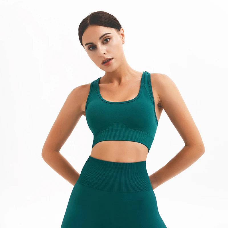 Tank Top Women's Gym Yoga Bra Padded Sports Bra Removable Workout Push Up Crop Top Fitness Bra Athletic Sportswear The Clothing Company Sydney