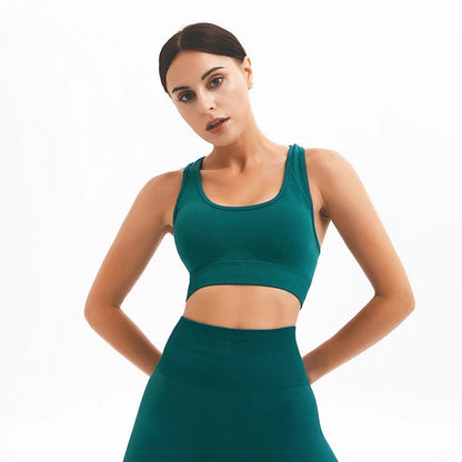 Tank Top Women's Gym Yoga Bra Padded Sports Bra Removable Workout Push Up Crop Top Fitness Bra Athletic Sportswear The Clothing Company Sydney