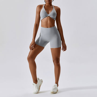 2 Piece Yoga Set Gym Set Workout Clothes for Women Seamless High Waist Leggings Sports Bra Suit Clothing Shorts Women's Tracksuit The Clothing Company Sydney