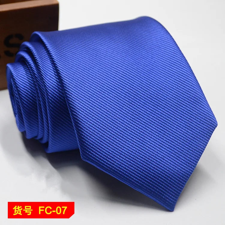 Men's Jacquard Ties – 7-8cm Floral & Solid Neckties The Clothing Company Sydney