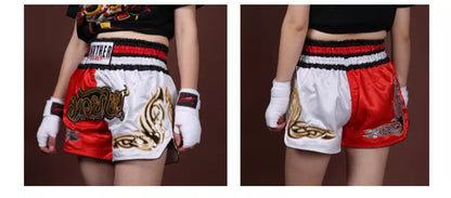 Boxing Shorts Womens Mens Embroidery MMA Shorts Professional Combat Kickboxing Training Trunks Kids Boy Girl Muay Thai Pants The Clothing Company Sydney