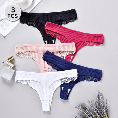 3 Pack Cotton Mix Antibacterial Women's Panties G-string Quick Drying Soft Underwear Breathable Panty The Clothing Company Sydney
